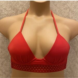 Shade & Shore Red Halter Bikini Top